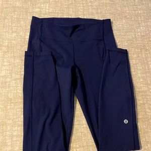 Midnight Navy lululemon pants. Back zip. Side pockets. Great condition.